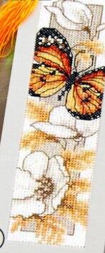 Patrón Marcapáginas Punto De Cruz Pluma Azul, Diseño De Bordado