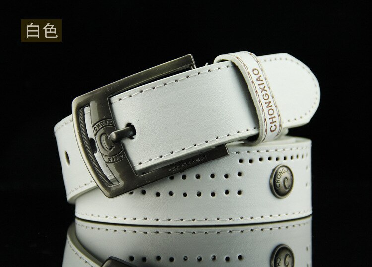 brand heren riem Italiaanse casual riem mannen jeans: WHITE