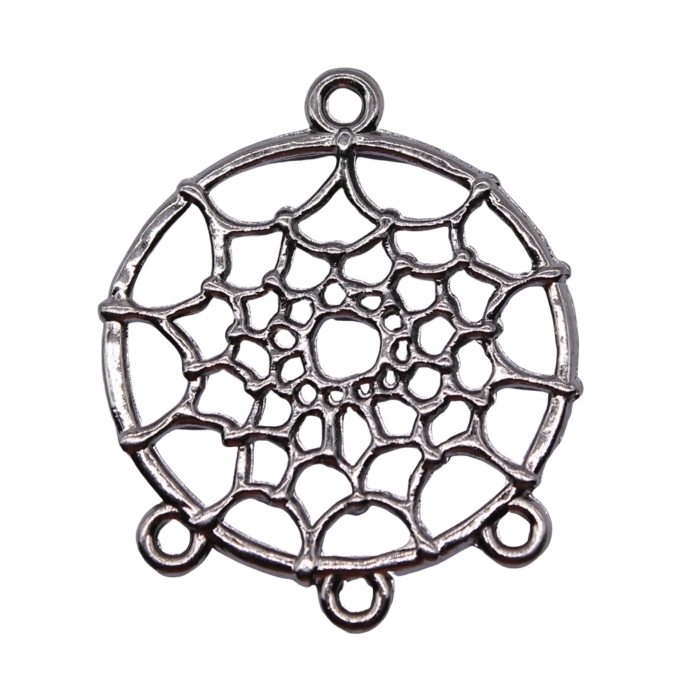 WYSIWYG 10pcs 28x34mm Metal Alloy Dream Catcher Connector For Diy Jewelry Dream Catcher Pendant Charms Diy Making