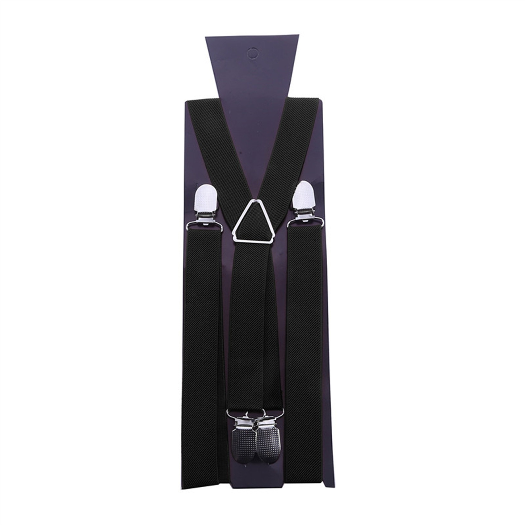 Tirantes elásticos ajustables con espalda en X ancha para hombre, 1 unidad, con Clips metálicos resistentes, a la: Negro