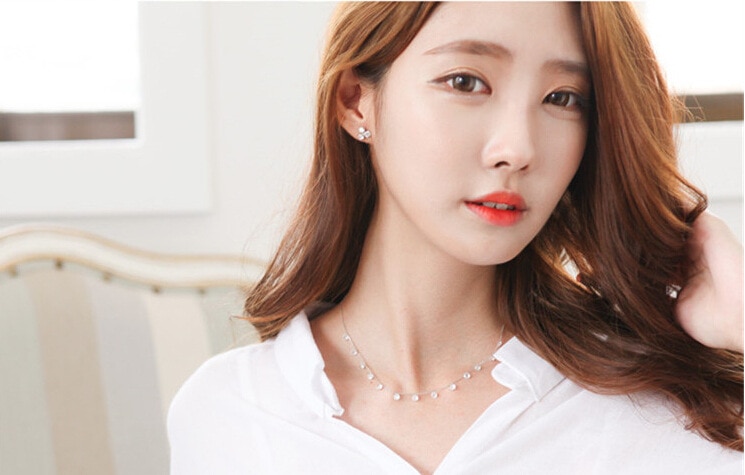 925 argent sterling zircon gland colliers et pendentifs pour les femmes long déclaration collier sterling-argent-bijoux