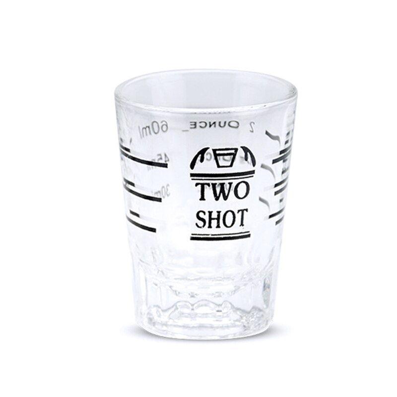 Shot Glasses Measuring Cup Round Liquid Heavy Glass Espresso Shot Glass Measured Cups Liquid Heavy Glass for Baristas