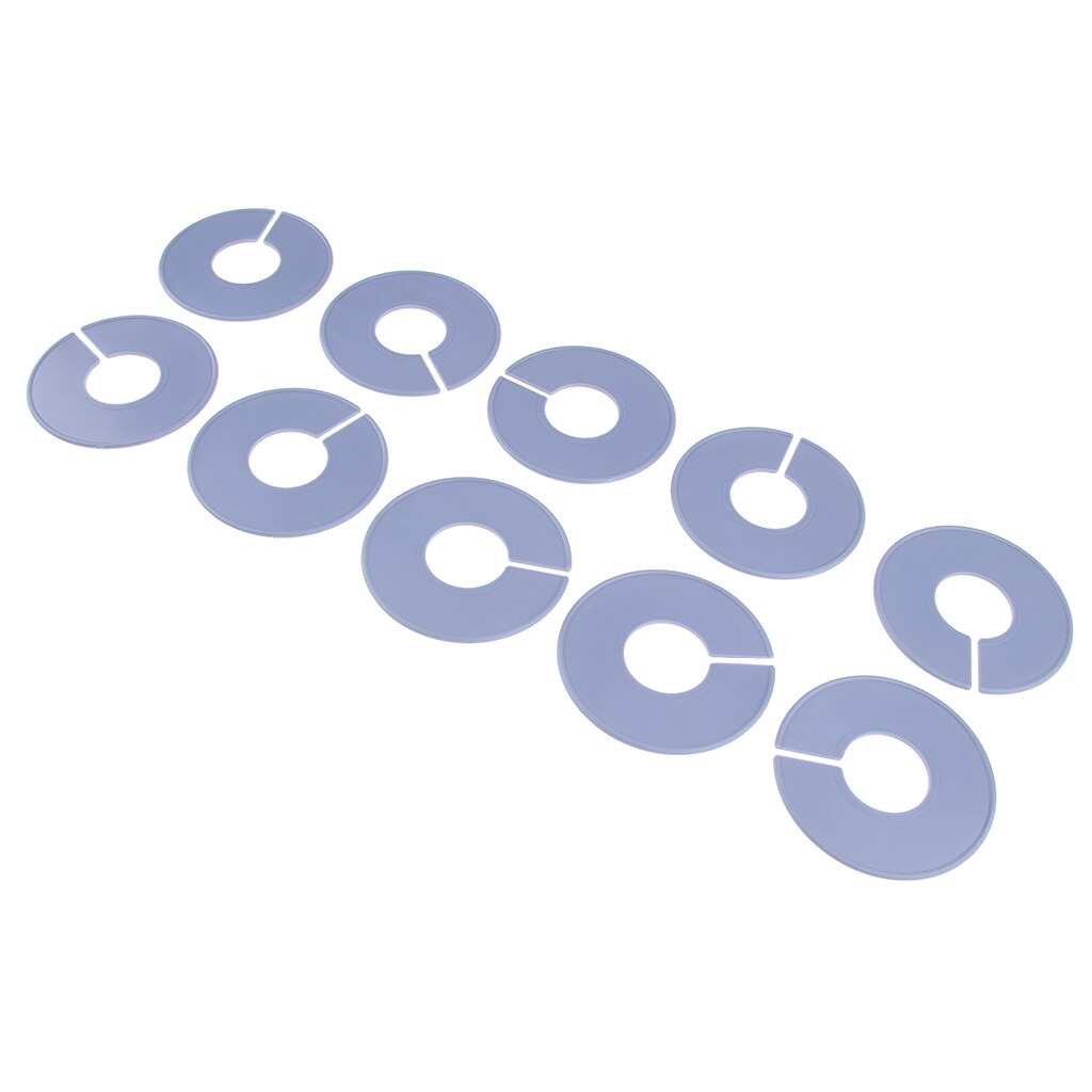 10Pack Durable Clothing Rack Size Dividers Round Hangers Dividers White for Baby Closet Size Dividers Clothing Rack Round Hanger: Grey