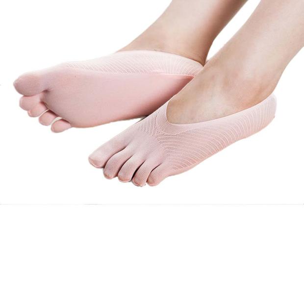 1pair Women's Socks Socks Five Toe Sock Slippers Invisibility For Solid Color Five Finger Sock носки женские: D