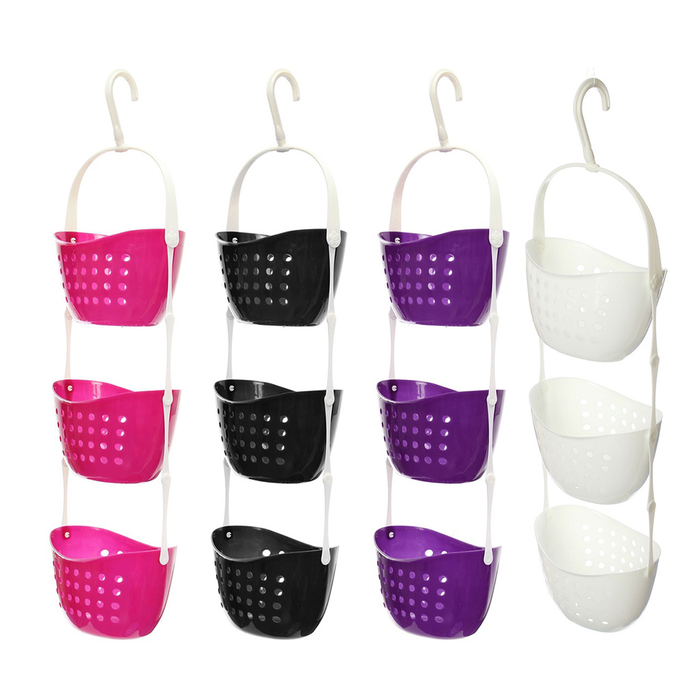Cesta colgante de ducha de 3 niveles para el baño de caddie