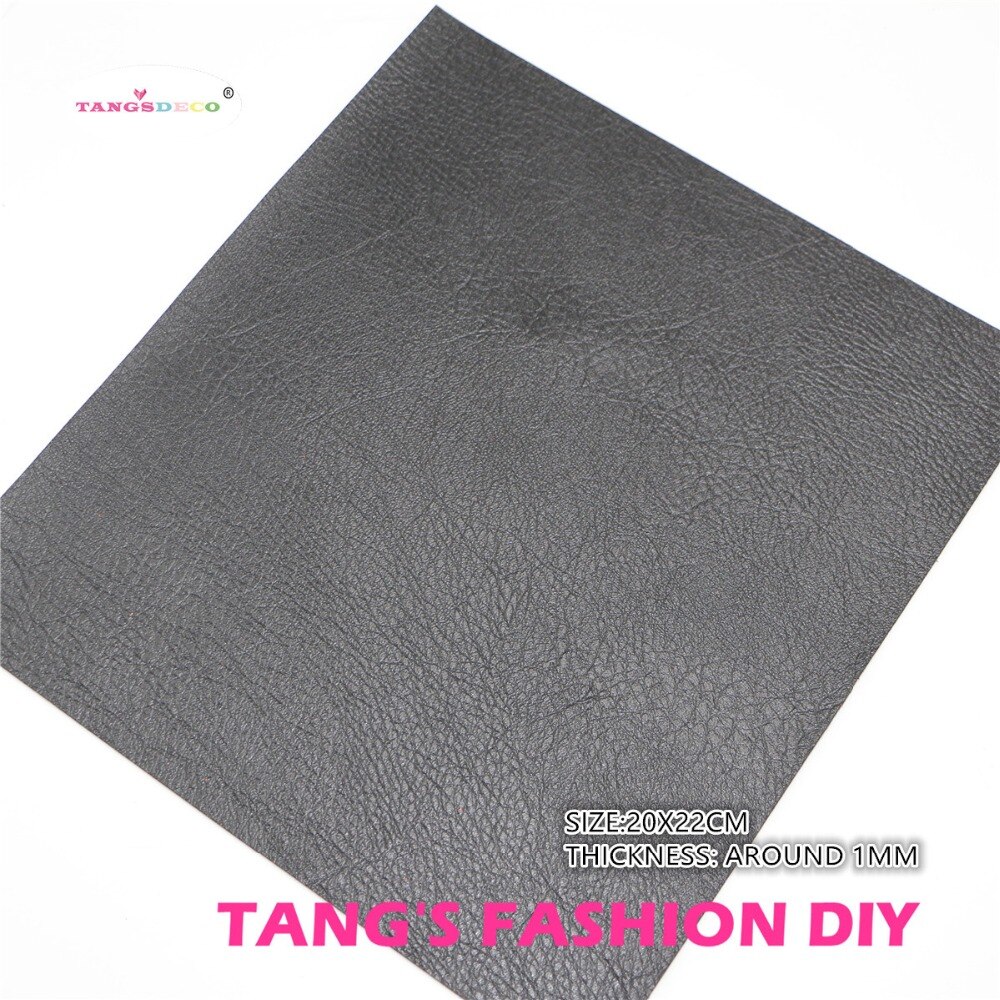 6pcs MIX STYLE BLACK color mix PU leather set/synthetic leather set/DIY fabric artificial leather