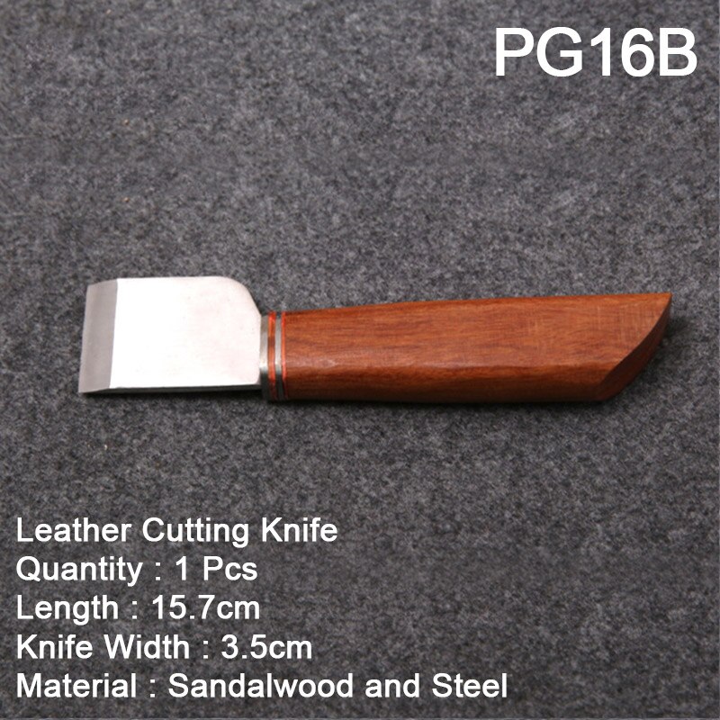Lederen Staming Set Lederen Craft Carving Gereedschap Voor Leer Afdrukken Snijmes/Hamer/Lederen Draaibare Mes/Tool opbergdoos: Leather Cut Knife