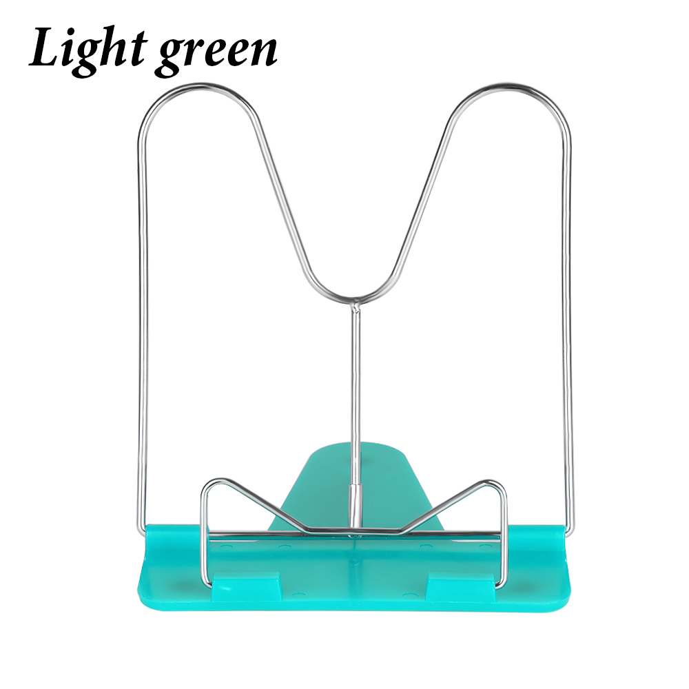 1pc Portable Foldable Reading Adjustable Angle Reading Book Stand Document Holder Bookends Book Organizer: light green
