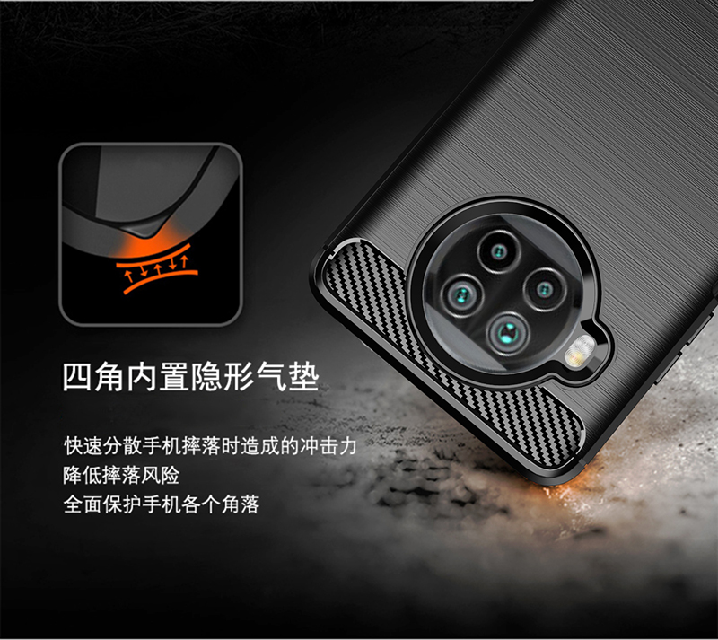 Para Xiaomi Mi 10T Lite 5G funda de silicona de fibra de carbono para Xiaomi 11T Pro 12 10T 10 11 Lite funda para Xiaomi Mi 10T Lite
