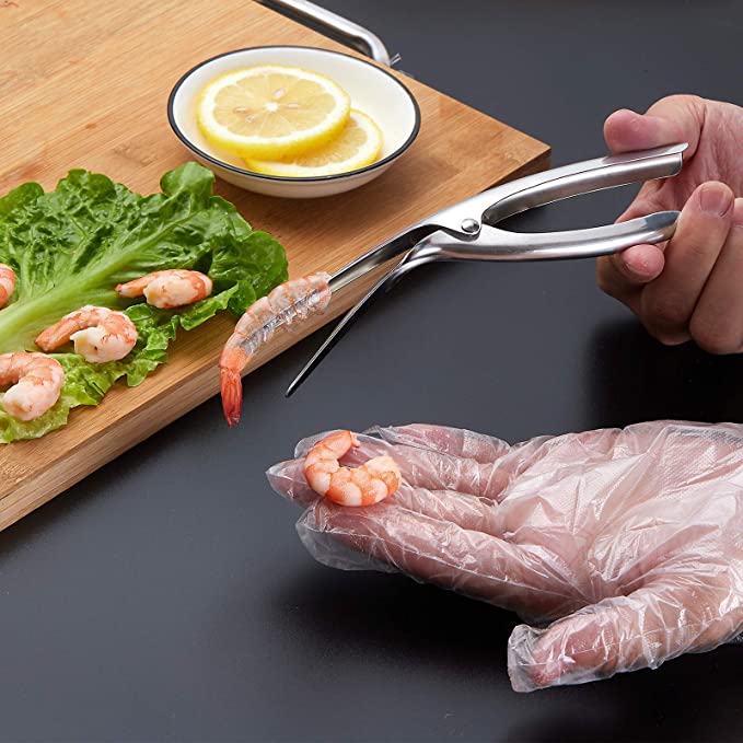 Éplucheur de crevettes en acier inoxydable, outil de nettoyage, couteau de nettoyage, ouvre-crevettes, éplucheur de peau d&#39;écrevisse