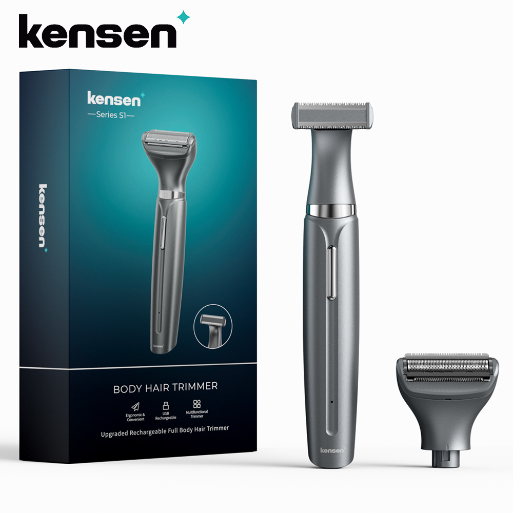 KENSEN S1 Elektrisch scheerapparaat Lichaamshaartrimmer voor mannen 2-in-1 Professioneel scheerapparaat Scheerapparaat Neushaar Baardtrimmer Scheren Scheermes MEG-578