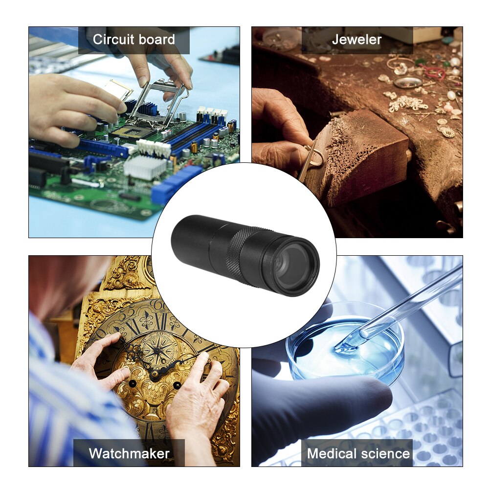 CCD Industry Microscope Camera C-mount Lens 10X-200X Camera Adjustable Zoom Eyepiece Magnifier Industrial Lens for LAB PCB