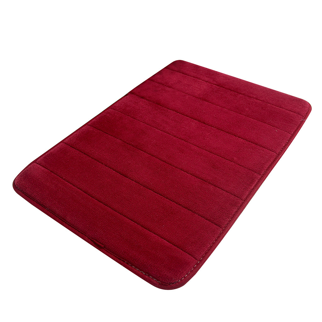 Non Slip Bath Mat Bathroom Carpet Mat in the Bathroom Bath Pad Bathroom Rug Carpet for Living Room kitchen Toilet Floor Mat: Red