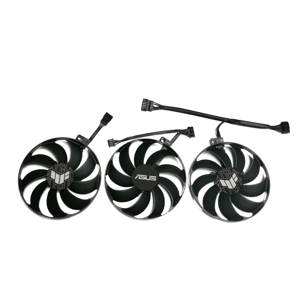 CF9010U12D T129215BU PLD09210S12H Video card cooling fan，For ASUS TUF RTX 3060、3060TI、3070、3070TI、3080、3080TI、3090 GAMING: WHITE
