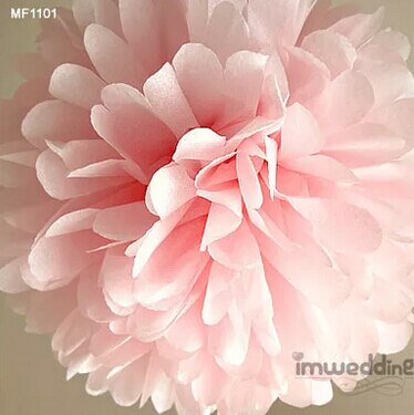 10 stücke handgefertigt 4 &#39;&#39;(10 cm) Gewebe Papier Pom Poms Papier Blume Ball Pompom Für Heimat Garten Hochzeit Geburtstag &Ampere; Hochzeit Auto Dekoration: Rosa