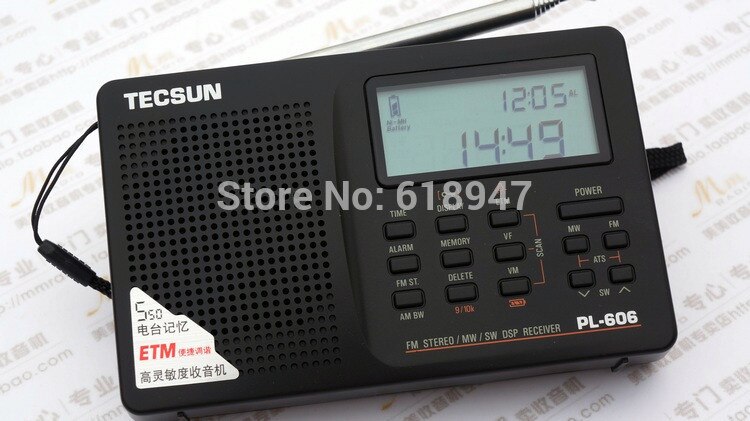 Tecsun PL-606 Digital PLL Portable Radio FM Stereo/LW/SW/MW DSP Receiver Internet Radio FM:64-108 MHz/LW: 153-513 kHz Radio