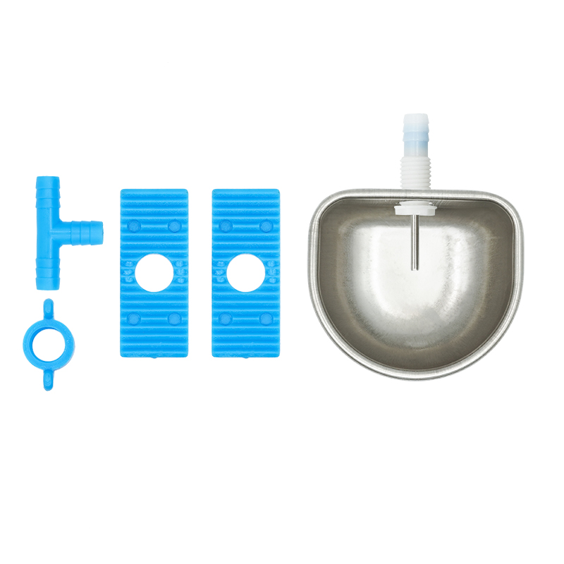 Ciotola per l'acqua del coniglio abbeveratoio automatico gabbia per conigli tazza fissa in acciaio inossidabile/plastica che solleva volpe visone animali da fattoria ciotola per bere: verde