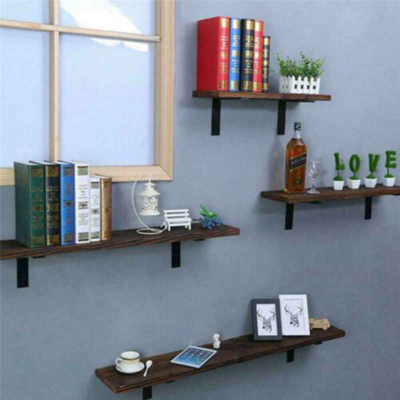 2X 4X Wall Mounted L Shaped Angle Shelf Heavy Duty Cast Iron Metal Bracket Supports Thickened Corner Brace Furniture Hardware