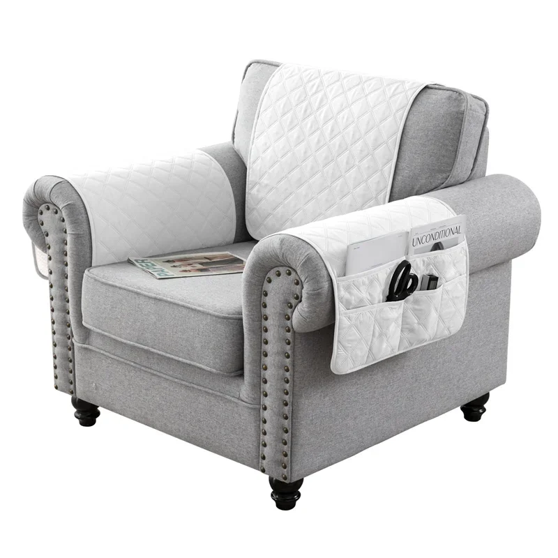 1impostato diviso Sedia reclinabile Bracciolo Copertura Antiscivolo Cani animale domestico Divano Bracciolo Asciugamano Poltrona Schienale Divano Coperture per Soggiorno: Campo Verde