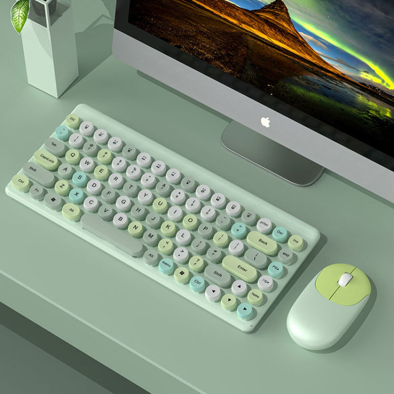 Ensemble clavier souris sans fil 2.4GHz,ultra fin,portable,mini