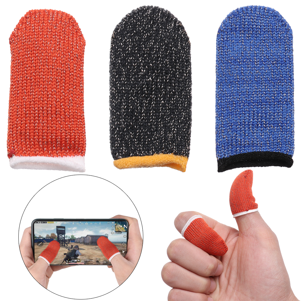 1 Paar Touchscreen Vinger Mouwen Game Controller Gevoelige Transpiratie Handschoenen Ademend Anti-Statische Smart Telefoon Vingers Cover