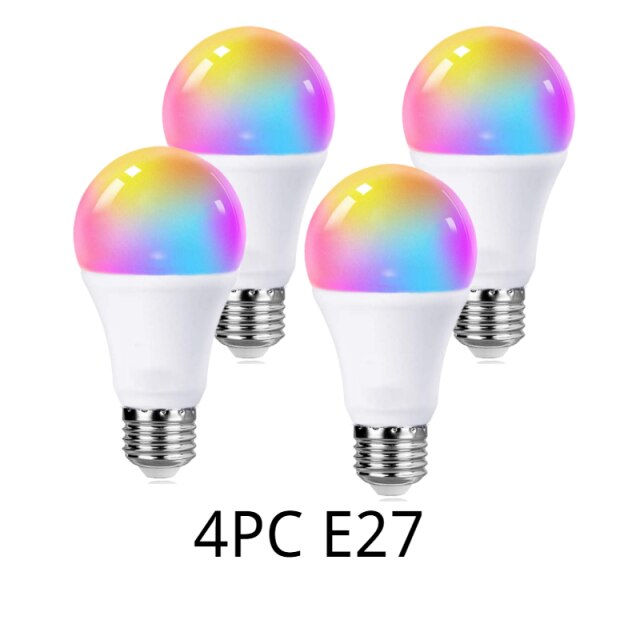 ATHOM Pre Flashed WLED Smart Bulb RGBCW 7W Works E27 B22: 4 PCS WLED E27