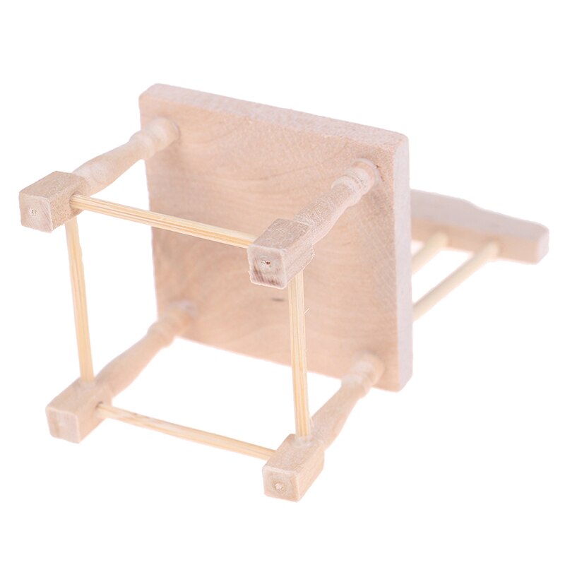 1:6 1:12 Miniatuur Poppenhuis Mini Hoge Tafel Stoel Poppenhuis Meubels Pretend Play Speelgoed Accessoires Voor Poppenhuis Decals