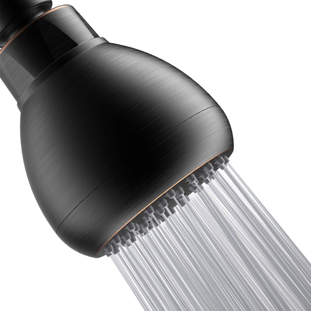 High Pressure Shower Head 3 Inch Anti-leak Showerhead with Adjustable Swivel Ball Joint J99Store: Black
