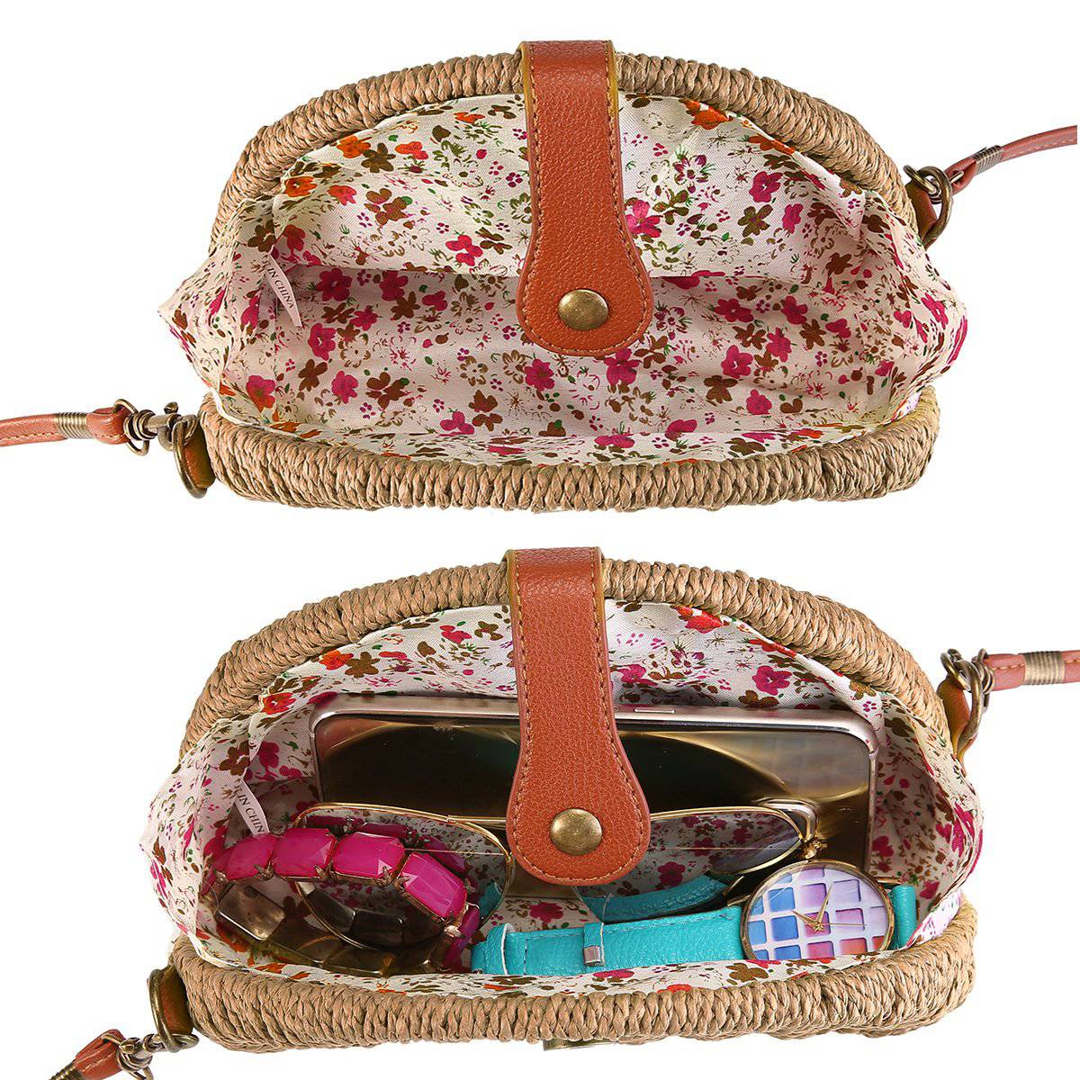 Tftp-crossbody stro tas dames stro handtas schoudertas voor strand reizen en dagelijks gebruik