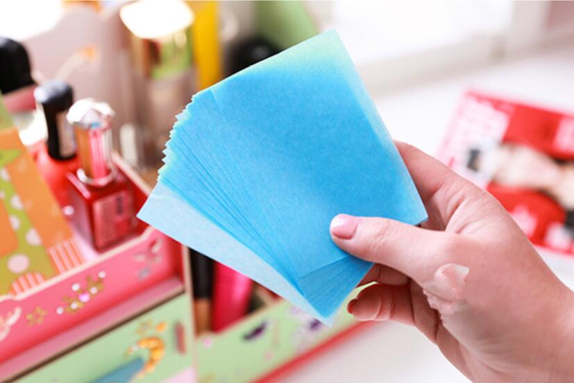 2x (40 Stks/pak) olie Controle Gezicht Absorberend Papier Gezicht Olie Controle Reiniging Doekjes Absorberende Vel Vette Tissue Gezichtsverzorging Papier