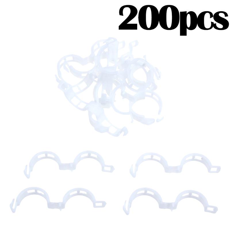 200pcs Tomato Veggie Garden Plant Support Clips for Greenhouse Garden Plant Clip Durable 30mm Plastic Plant Clip