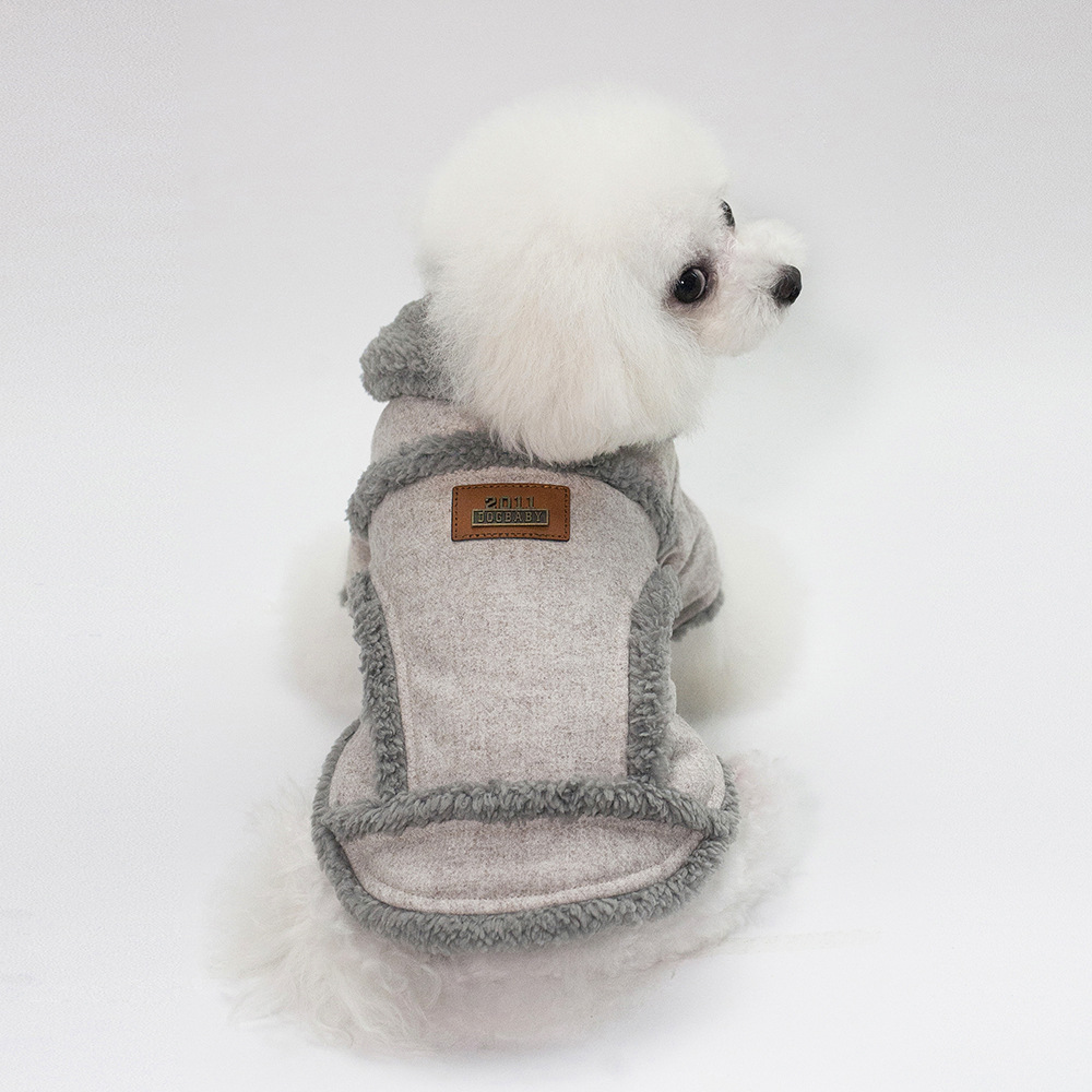 Chaqueta nórdica gruesa y cálida para perro, abrigo de dos patas para cachorro, ropa de algodón para perros pequeños y medianos, ropa de para invierno
