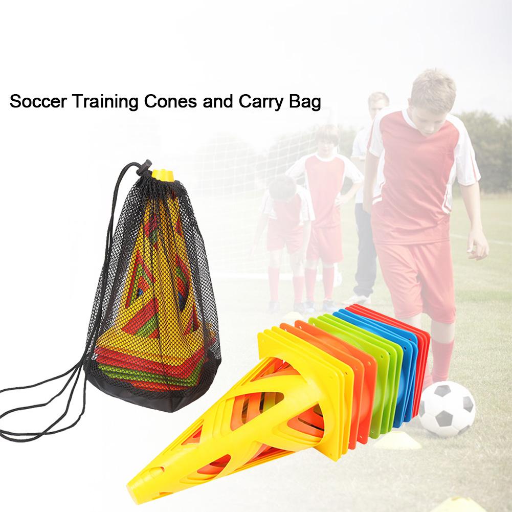 10PCS 23CM Soccer Training Cones Hollow Durable Collapsible Soccer Cones Roadblocks Hollow-out Obstacle Cones For Roller Skating: Default Title