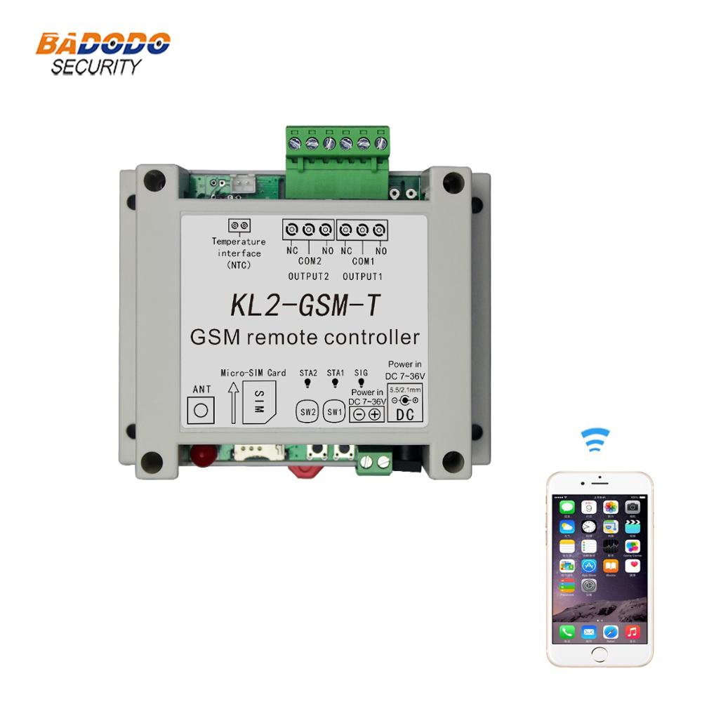 GSM remote controller relais schakelaar toegang controller met 2 relais uitgang een NTC TEMPERATUURSENSOR