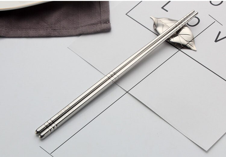 Steel Chopsticks Set Food Sticks Sushi Tableware Cutlery SUS 304 Non-slip Anti - Bacterial Anti - Corrosive Environmental Health: 1 pair
