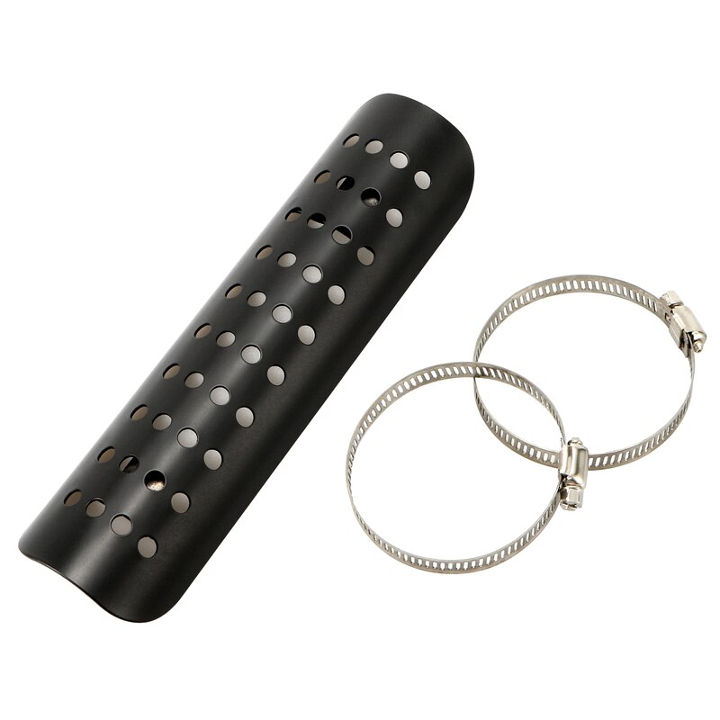 Protector de calor para tubo de escape de motocicleta, cubierta Universal antiquemaduras para Harley, personalizada, Chopper, Cruiser, Road King, Softail: Style 9