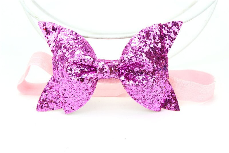 Lazos brillantes diadema de flores para bebés recién nacido Infante Haarband bebé niña diademas princesa accesorios para el cabello niñas: 2