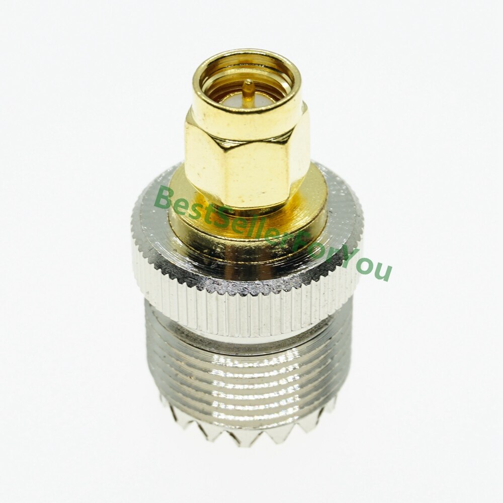 UHF SO 239 SO239 Female to SMA Male Plug Connector Coaxial RF Adapter