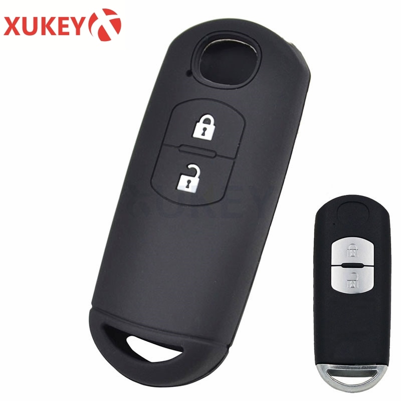 Silicone Remote Key Cover Fob Case Voor Mazda 2 3 5 6 CX-3 CX-5 CX-7 CX-9 Snelheid Miata MX5 Shell 2 3 4 Knop