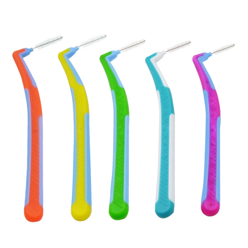 5Pcs Oral Care L-Vormige Interdentale Borstel Tandenstoker Tussen Tanden: Default Title