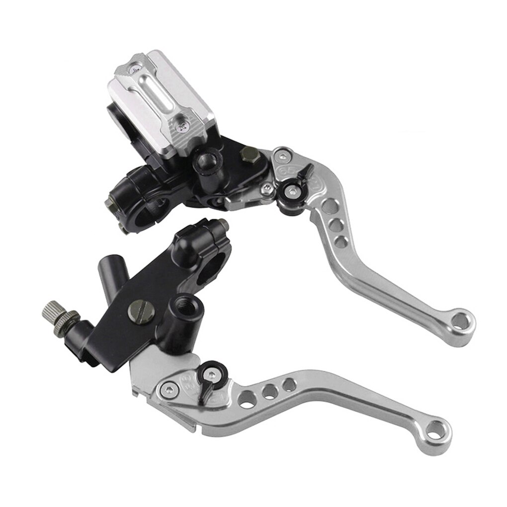 Motorcycle Brake Set Universal Alloy Front Brake Master Cylinder Cable Clutch with Adjustable Levers: NO.4