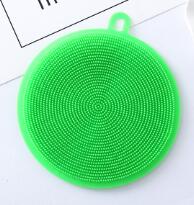 Esponja de silicona antibacteriana para platos, cepillo de limpieza para frutas y verduras, soporte para ollas, 1 unidad, 0794: Verde
