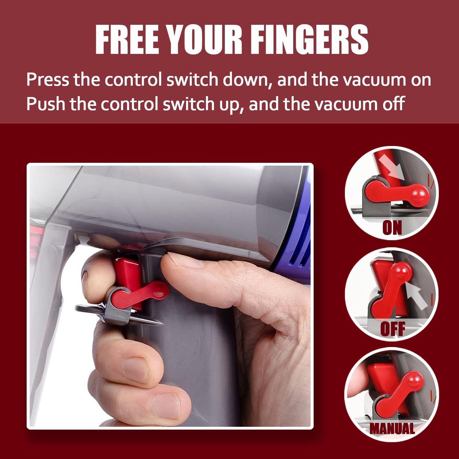 Trigger Lock For Dyson V15 V6 V8 V7 V10 V11 Vacuum Cleaner Power Button On/Off Control Clamp/Power Switch Attachments