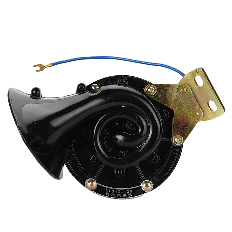 350db 12v elektrisk bull air horn super højt rasende universal bil motor lastbil sort