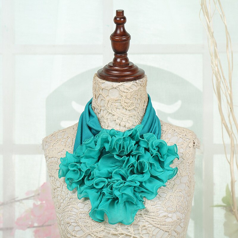 Winter Frauen Schal Blumen- Kragen Schal Luxus Blume Gedruckt Halstuch Ring Nacken Schals