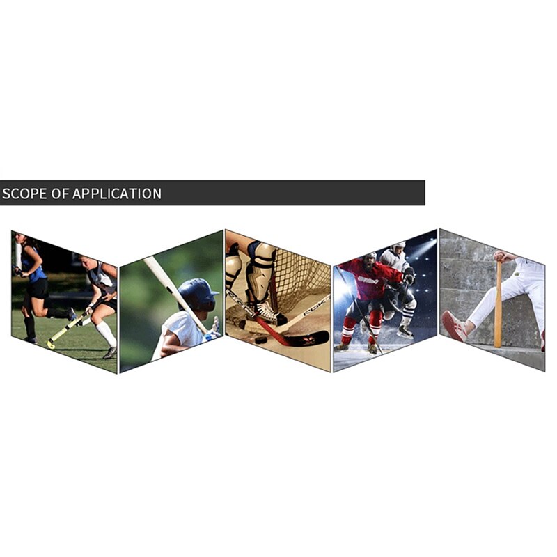 6er- pack transparentes hockeytape, mehrzweck-taperolle, schienbeinschoner- und socken-taperolle, sportausrüstung, 2.4 cm x 28m hockey-sportarten