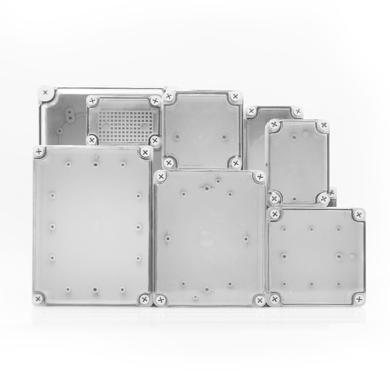 IP67 Outdoor Waterproof PC Junction Box Plastic Shell Distribution Box Monitoring Power Box Socket Box Transparent ABS