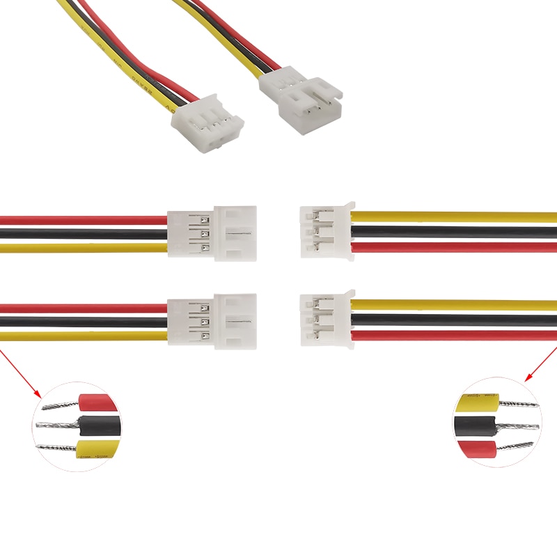 10 Paar JST-PH 2.0 Stecker & Buchse - Mit 10 Cm Silikonkabel - Für RC Drohnen & Elektronik
