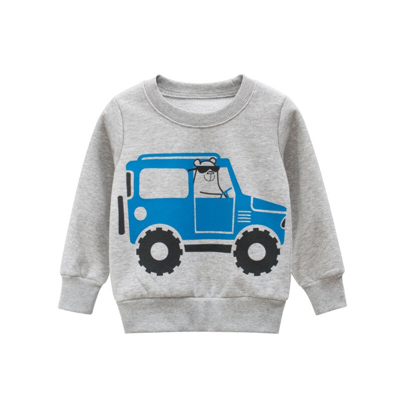 Kindertrui sweatshirts jongens meisjes kinderhoodies print auto cartoon tops baby lente herfst kleding peuterkleding kind: 6t