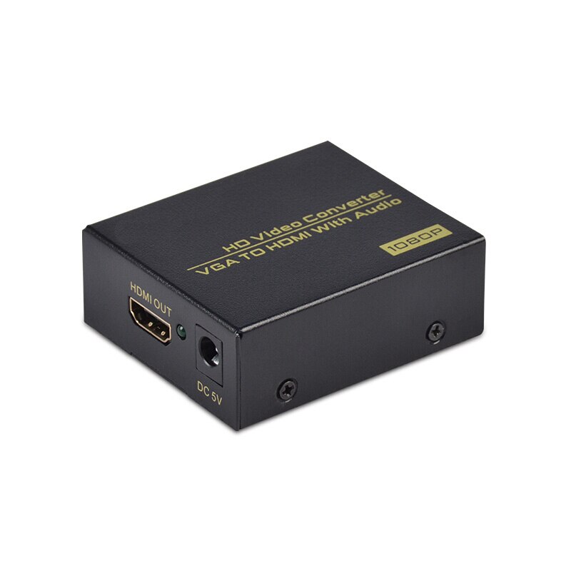 VGA audio to HDMI video converter audio sync output VGA input HDMI output computer monitor HD 1080P